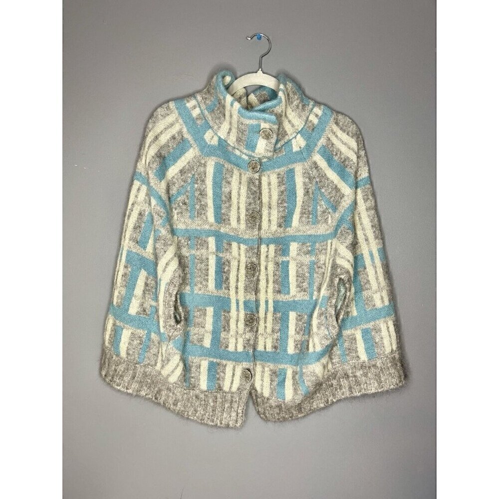 Julia‎ Garnett Superkid Mohair Italian Wool Cardigan Lagenlook Sweater M/L 42-44